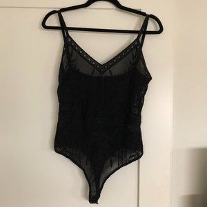 NWT** Late Night Lace Black Bodysuit